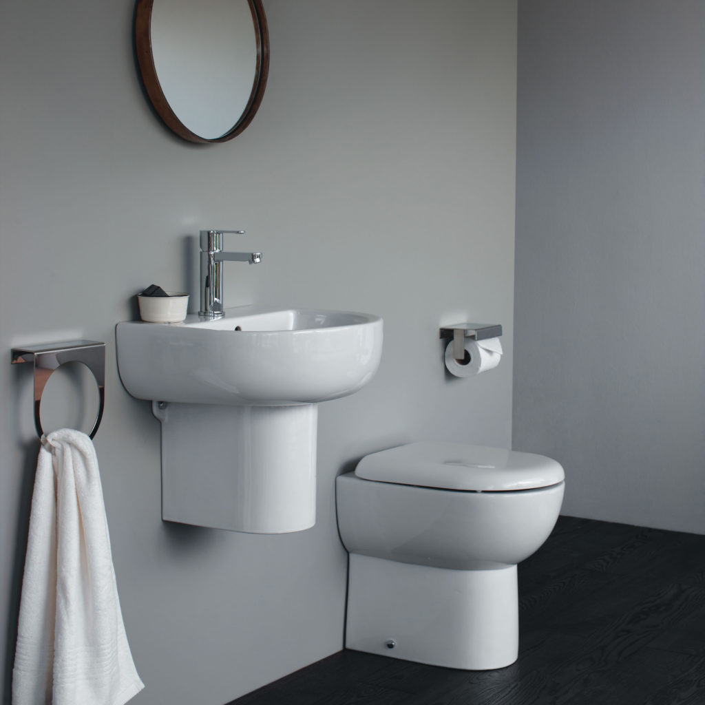 Compact range semi ped and concealed cistern. Britton